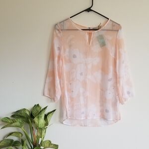 Banana Republic Soft Floral Blouse Size XS
